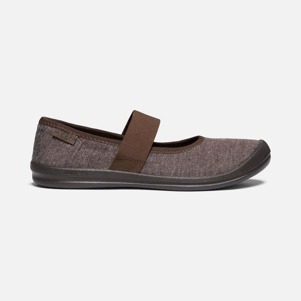 Slip-On Keen Femme Marron | Lorelai Mary Jane Toile Shoess | PTLKB-9072